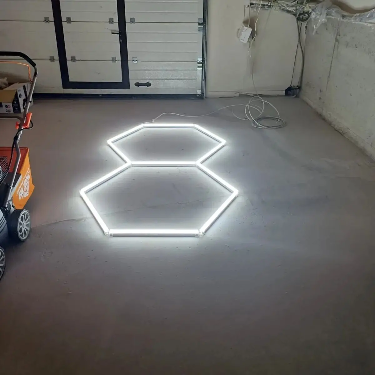 En stock, lámpara de panal de tamaño pequeño personalizada para el hogar, garaje, pared hexagonal, techo, Led, salón, coche, tienda de lavado de