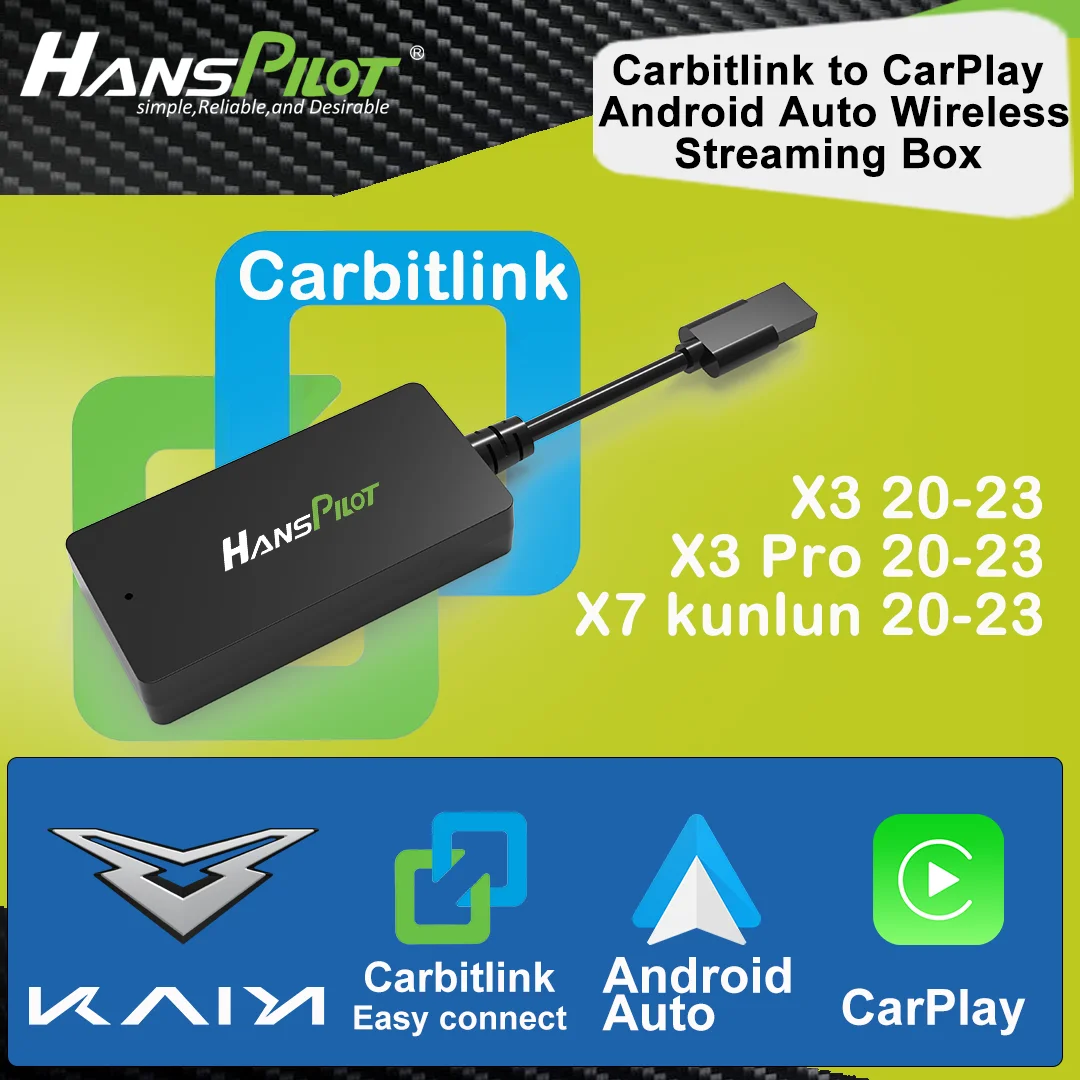 NCP0036 Kaiyi X3 , X3 Pro, X7 kunlun carbitlink easy connection adapter convert to CarPlay & Android Auto