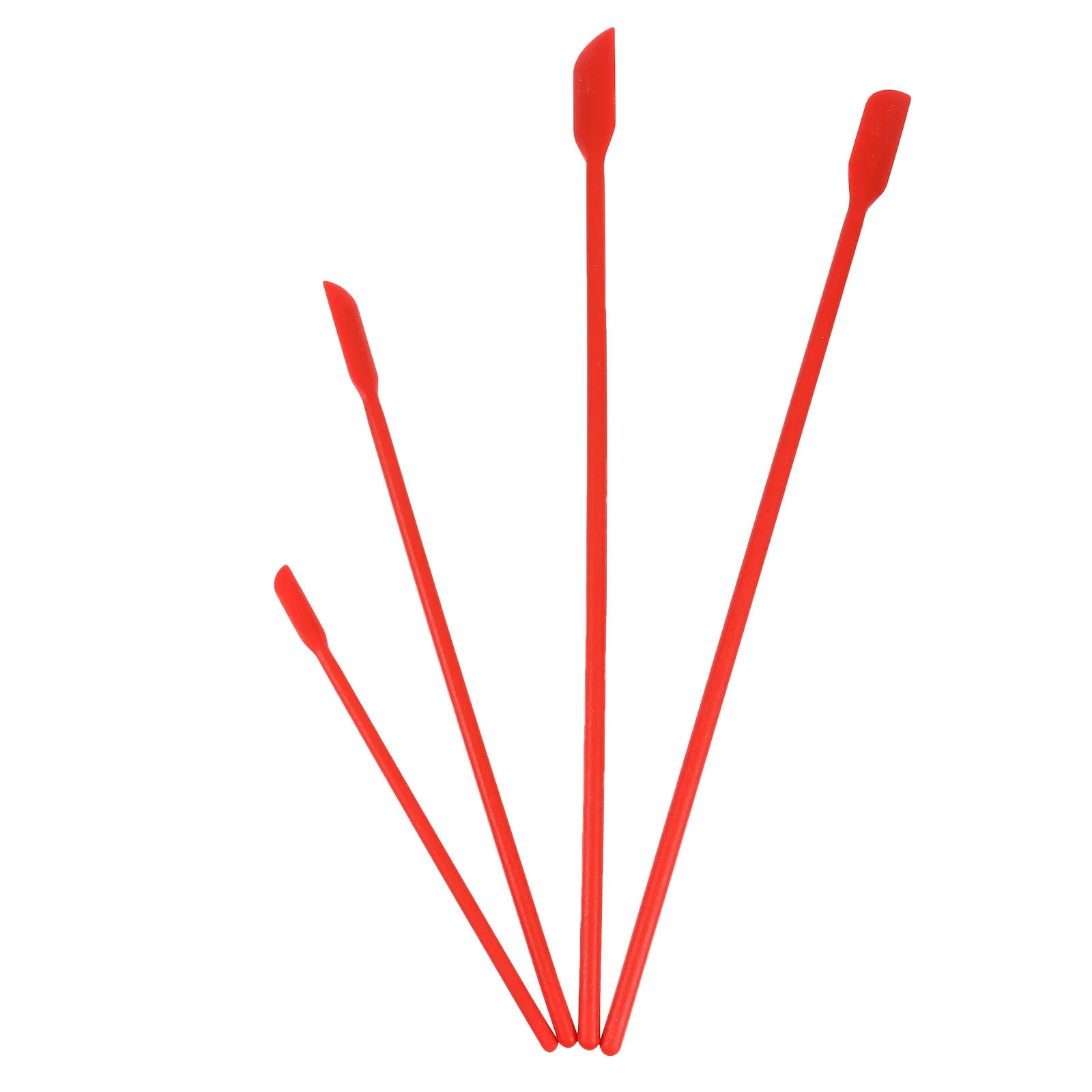 

4 Pcs Silicone Spatula Set Utensils for Small Jars Mini Cosmetics Kitchen Glue Thin