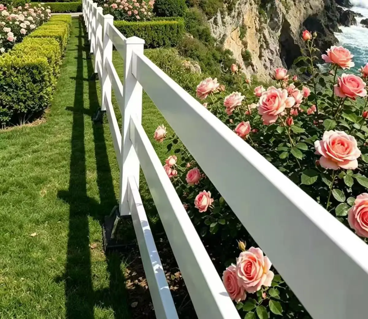 Fiberglass Horse Fence 3-Rail 4-Rail FRP Equine Fencing  Resistant Maintenance-Free Ranch Guardrails for Equestrian Centersgloba