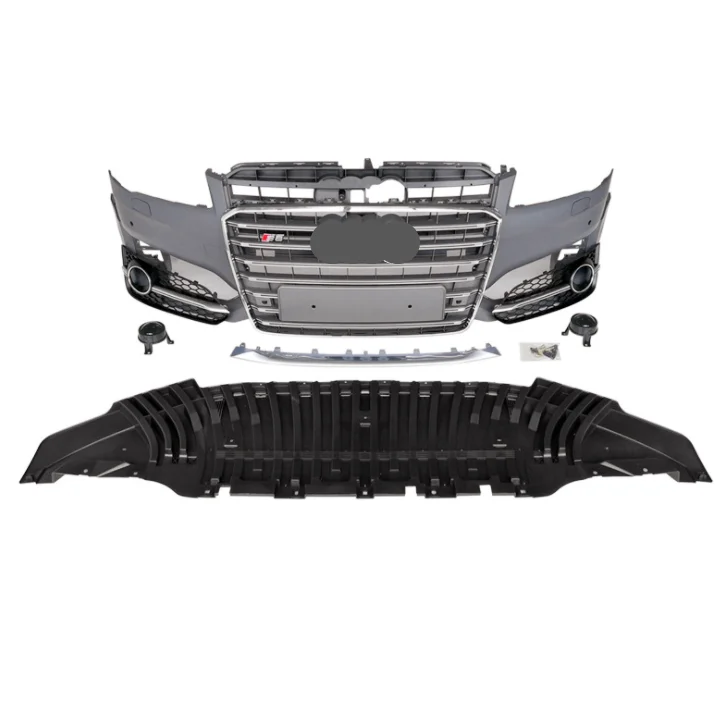 

Automotive Parts Front Bumper Body Kits For 2015-2018 A8 Facelift S8 Front Bumper With Grill