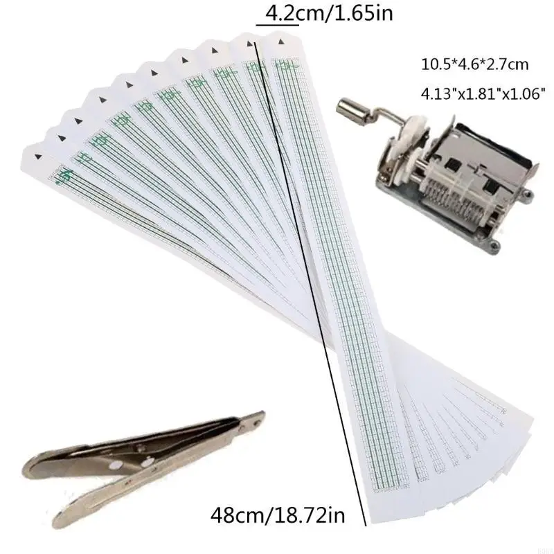 15 ملاحظة لتقوم بها بنفسك كرنك اليد صندوق تشغيل الموسيقى حركة يده لتقوم بها بنفسك جهاز الموسيقى أشرطة ورقية تخصيص أغنيةك الخاصة سهلة الاستخدام