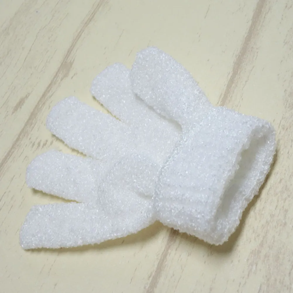 8Pcs Child Bath Gloves for Kids Exfoliating Shower Mitts Textured Nylon Body Scrub Glove Dual-Side Use Easy on Off Loose Cuff