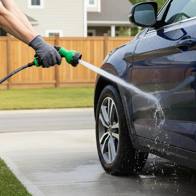 Garden Hose Spray Nozzle 7 Adjustable Spray Modes Leakproof Ergonomic Design for Yard Irrigation Car Window Cleaning Home Use