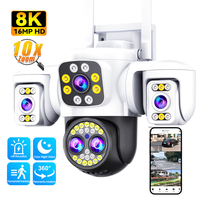 DIFANG 16MP 8K WiFi IP Camera Outdoor Wireless YOOSEE PTZ Camera Security Protection 4 Lens 10X Hybrid Zoom CCTV Camera
