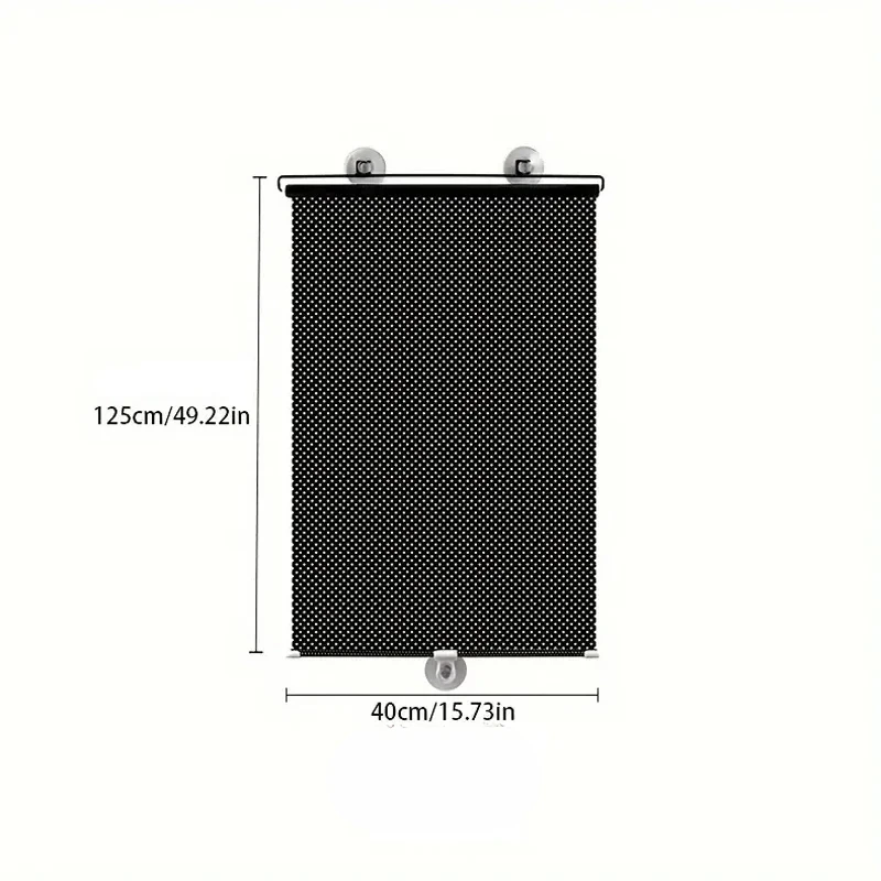 Suction Cup Roller Blind Nail-free Sunshade Blackout Curtain Heat-Insulating Side Privacy Curtain for Car Bedroom Kitchen Office view 5