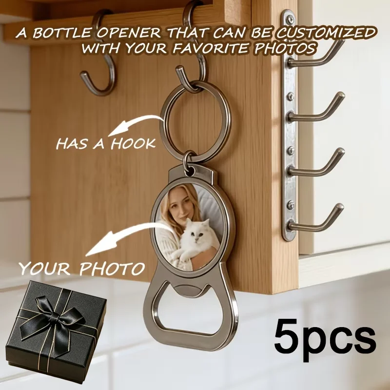 Custom Photo Keychain, Personalized Gift for Couples