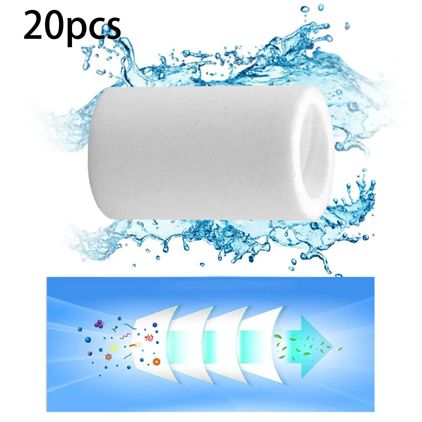 20Pcs Faucet Filter Replacement Universal Filter Purification Elements Remove