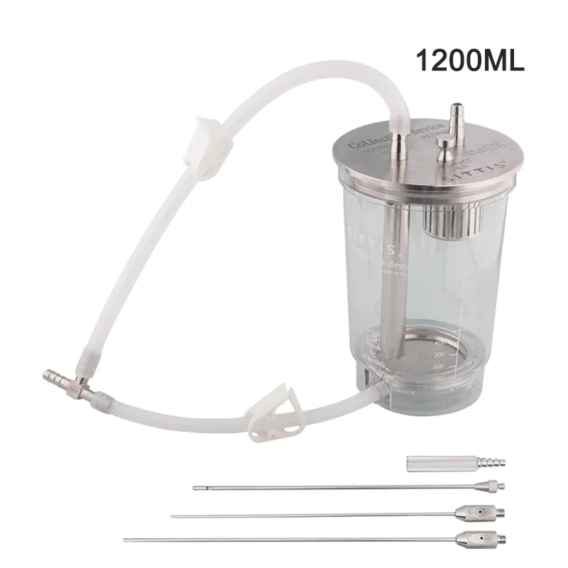

GREATLH Fat Transplantation Filter System Liposuction Collector Canister Liposuction Cannula Large Volume Liposuction Instrument