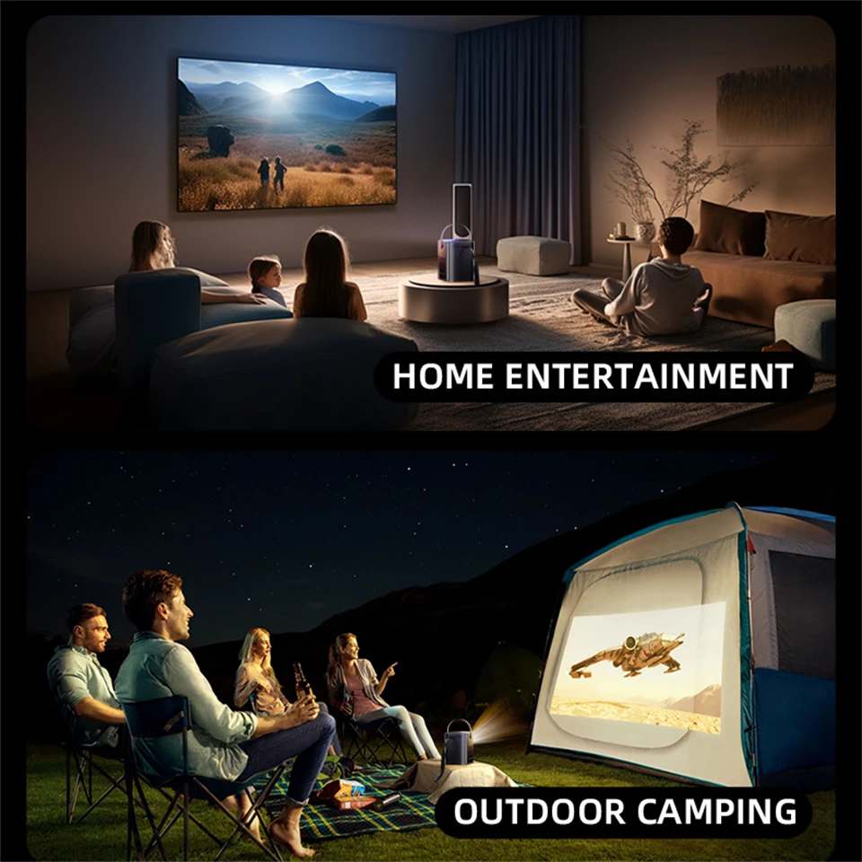 2025New HY6 Android 9.0 Projetor 4K Projetor de foco de elétrons Wifi6 BT5.0 Projetor LED 4K Full HD Projetor de home theater