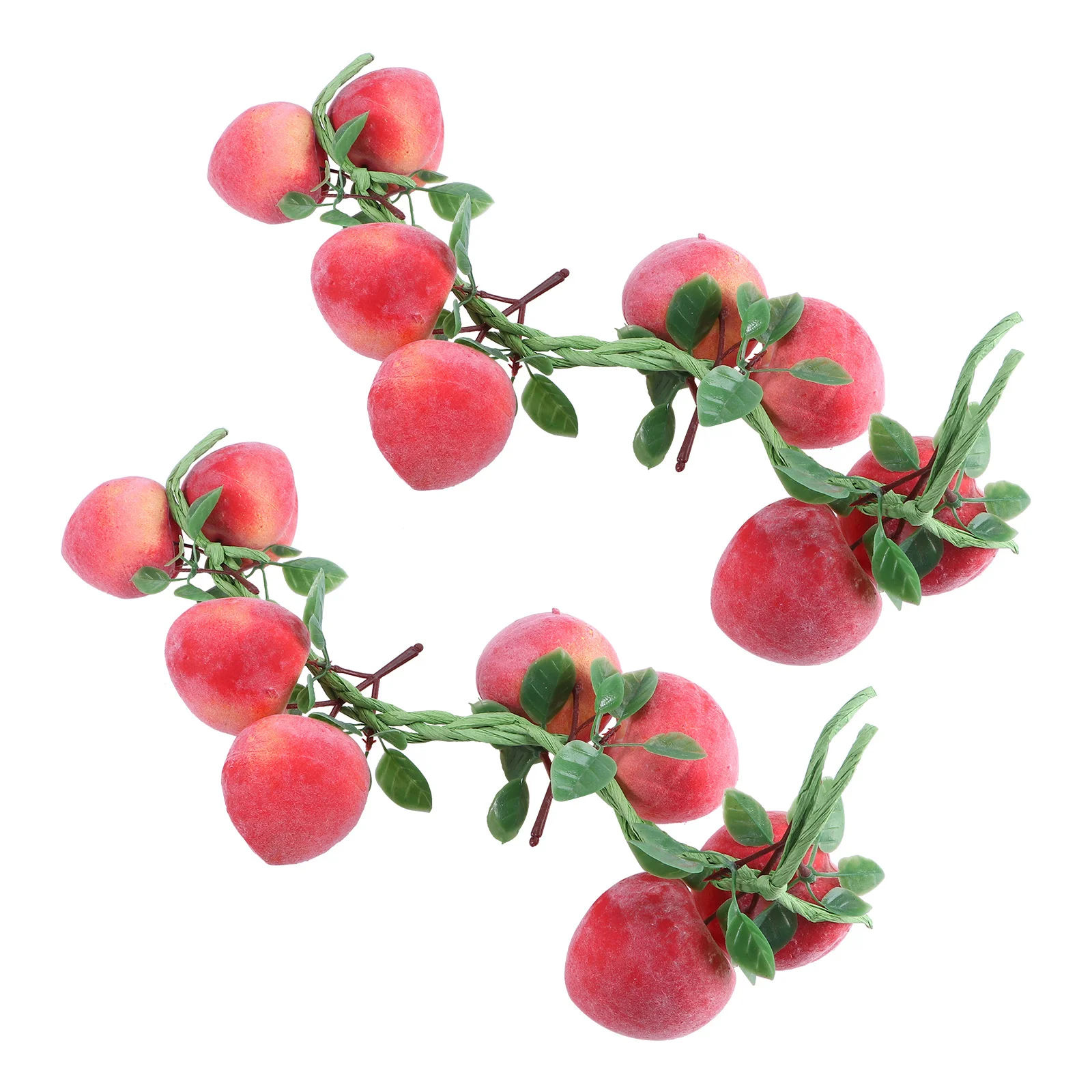 2 قطعة زخرفة معلقة الخوخ محاكاة زخارف الفاكهة وهمية للمنزل حفل زفاف صور الدعائم قلادة الخوخ الحرفية #1