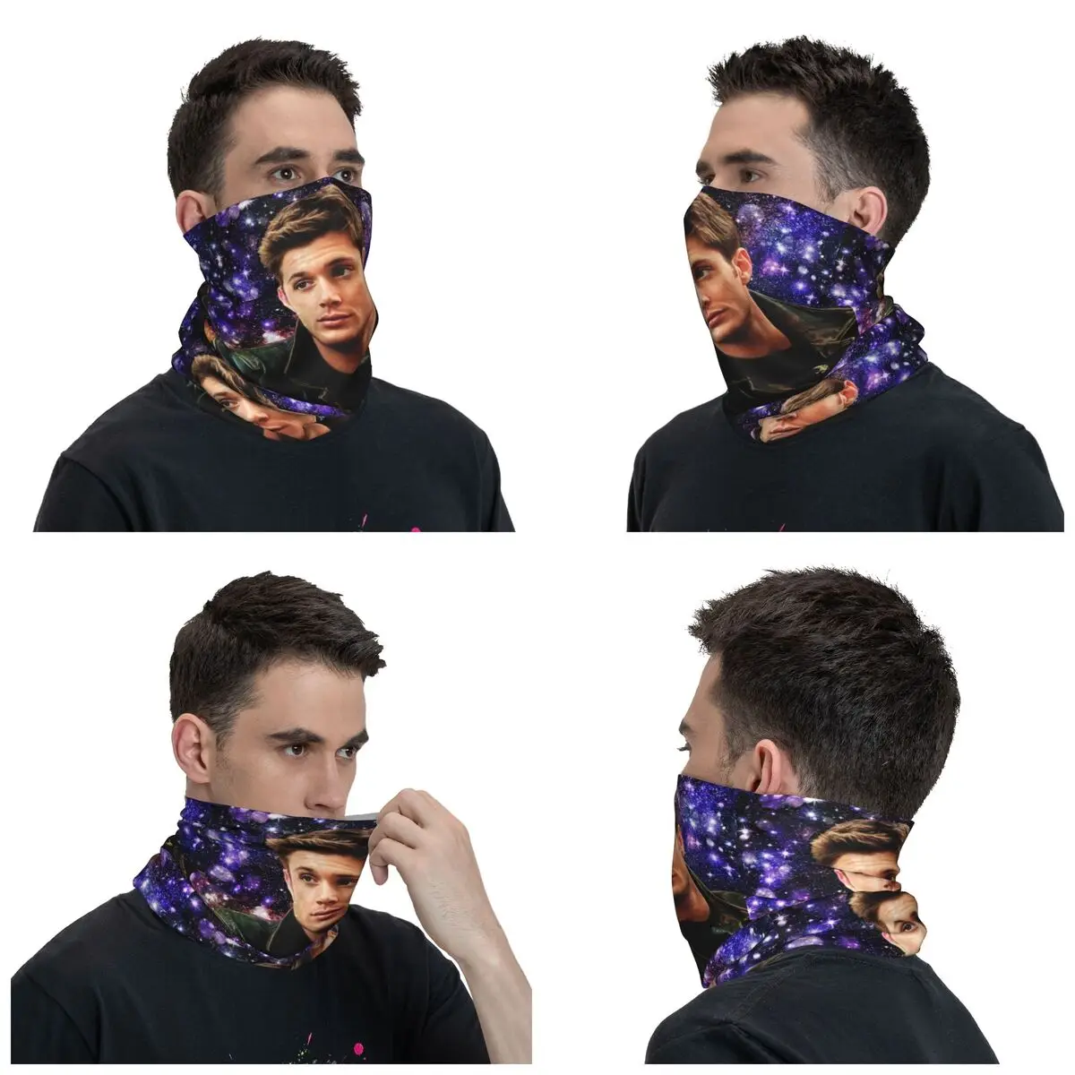 Dean Winchester Bandana Neck Warmer Men Women Winter Hiking Ski Scarf Gaiter Supernatural TV Show Face Cover