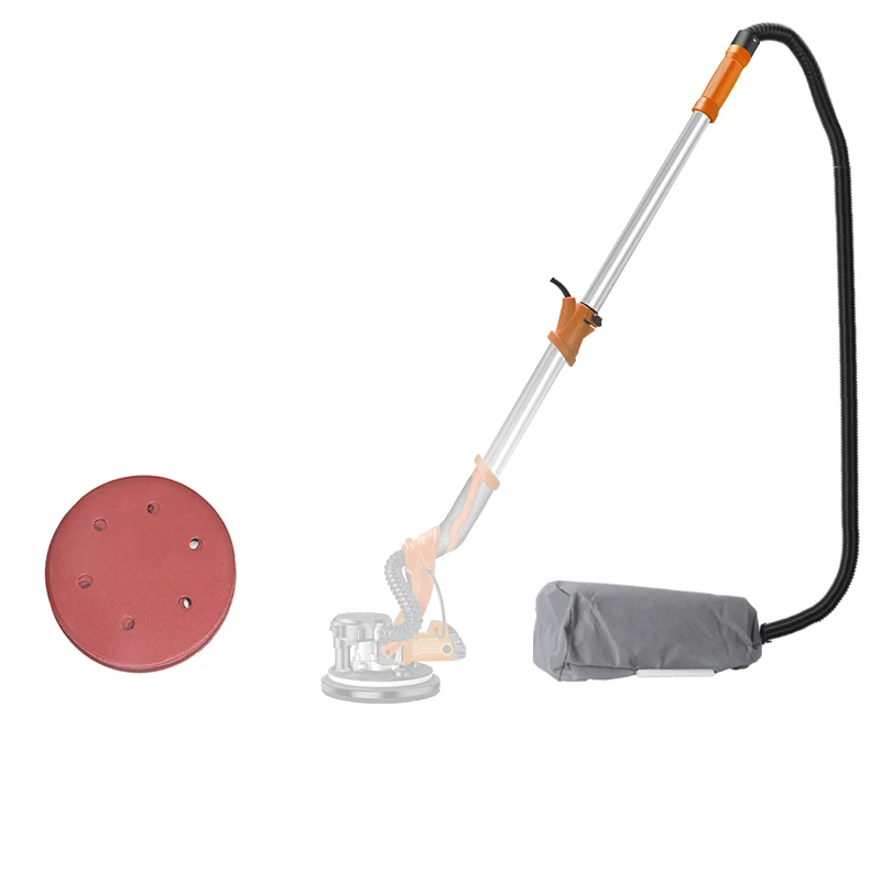 Levigatrice per mastice portatile con doppia lampada elettrica 220V per lucidatura a nastro con carta vetrata da parete a palo lungo per progetti fai da te