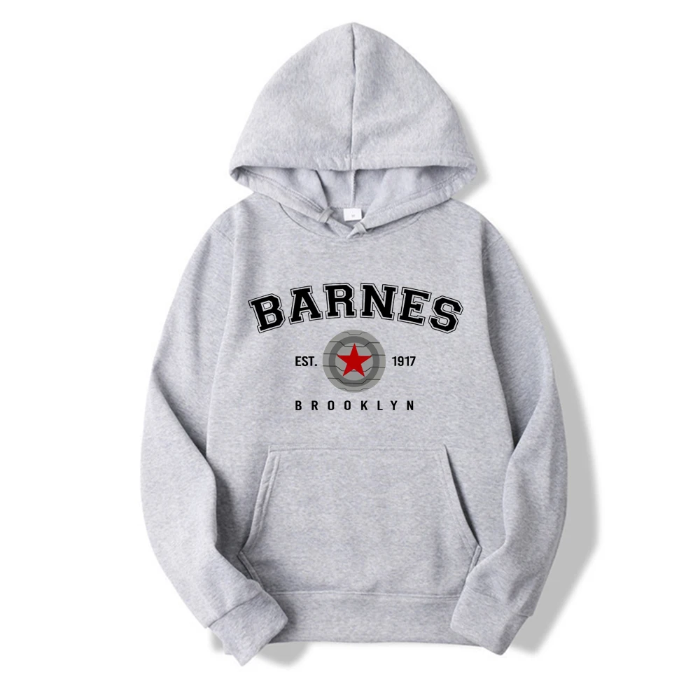 Vintage Barnes 1917 Hoodie Bucky Barnes Winter Soldier Hoodies Women Hooded Sweatshirt Tv Show Inspired Pullovers Superhero Tops