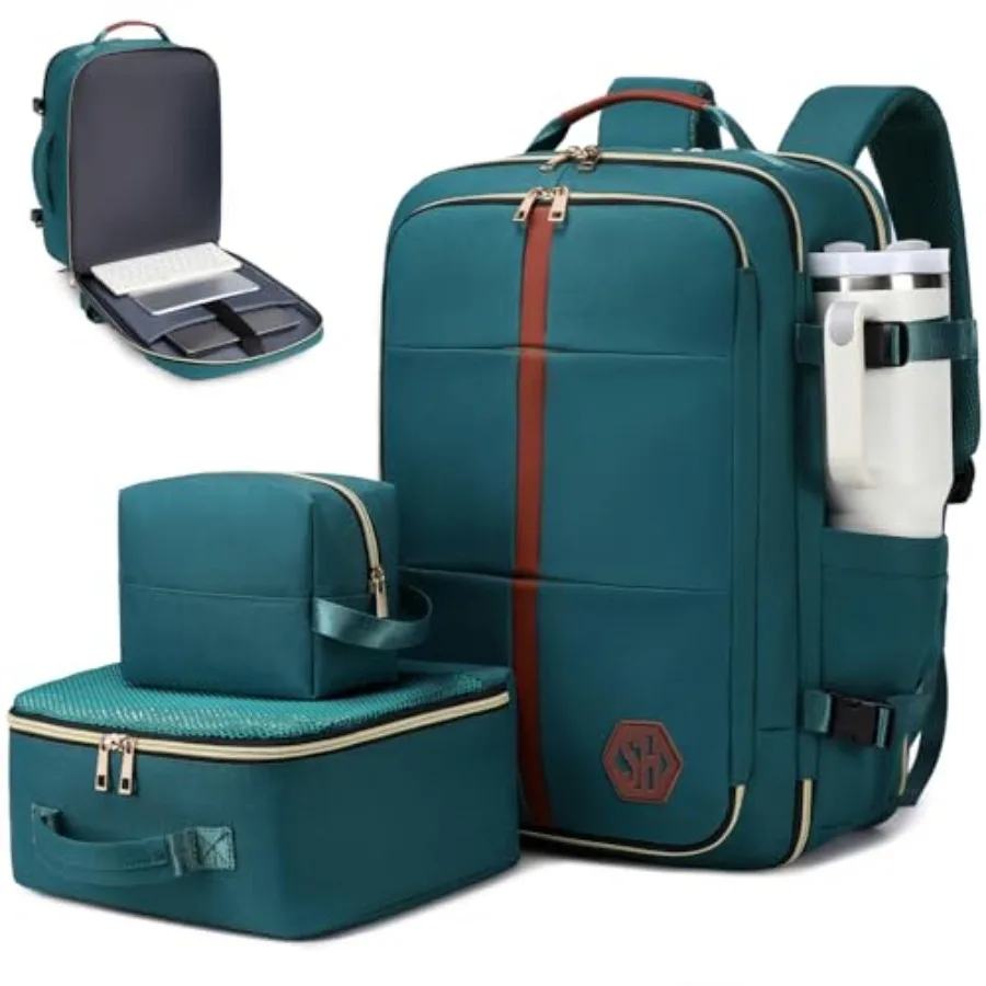 

40L Travel Laptop Backpack for Women and Men, Airline Approved Carry On Luggage Overnight Bags, Waterproof Personal Item Bag, W