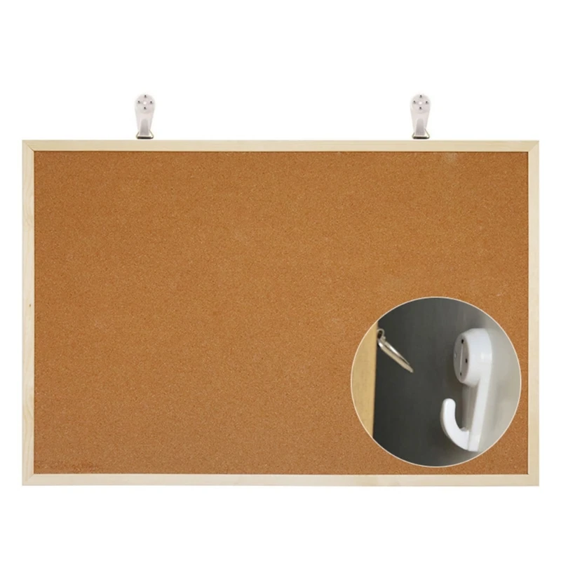 Dual-Sided Corkboard Bulletin Board with Solid Pine Frame Notice Board Cork