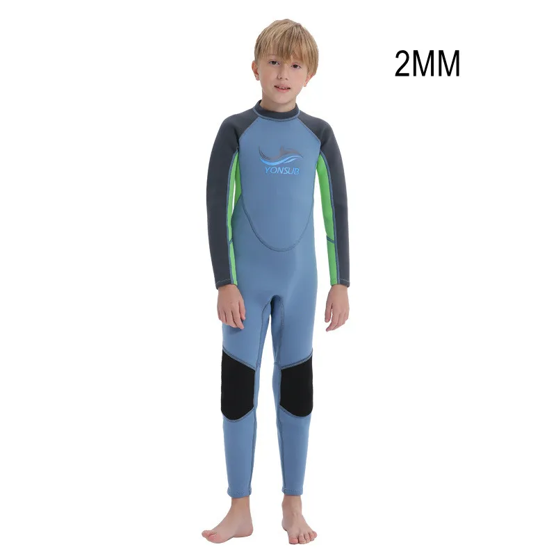 2MM Kids Neoprene Full Body Keep Warm Snorkeling Surfing Swim WetSuit Scuba UnderWater Hunting Kayaking Spearfishing Diving Suit