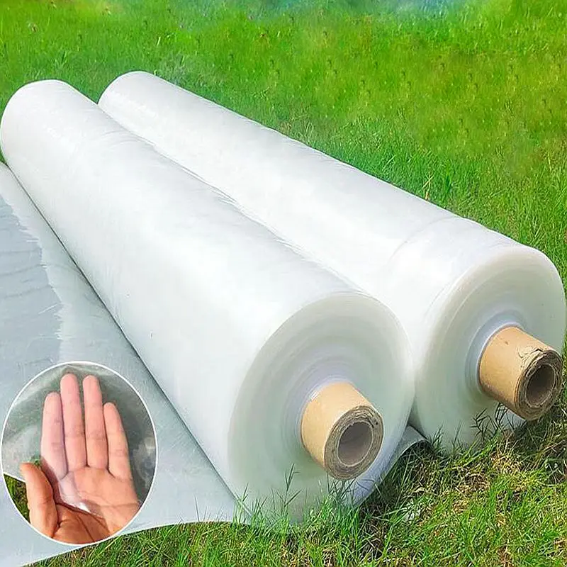 0.1mm Transparent Plastic Greenhouse Film Thickened Plastic Cloth Waterproof Rainproof Windproof Cold Proof Arch Shed