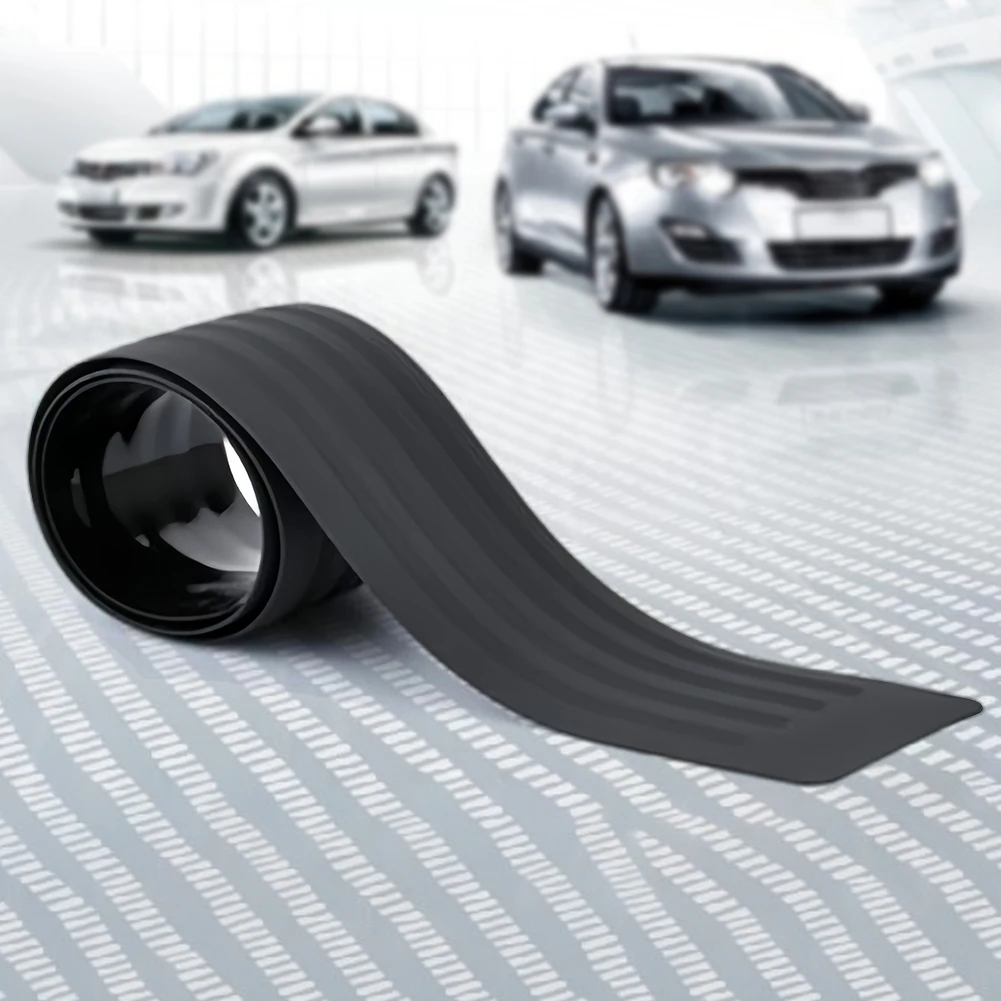 Car Trunk Door Sill Plate Protector Anti-Scratch Rubber Mouldings Pad Trim Cover Strip Car Rear Bumper Guard Plate Cover Trim