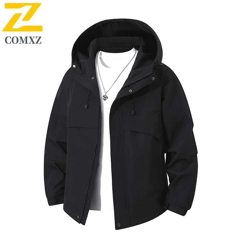 

Spring and Autumn Outdoor Jacket Windproof Waterproof Hooded Top Casual Versatile Young Men's Mountaineering Windbreaker S-4XL