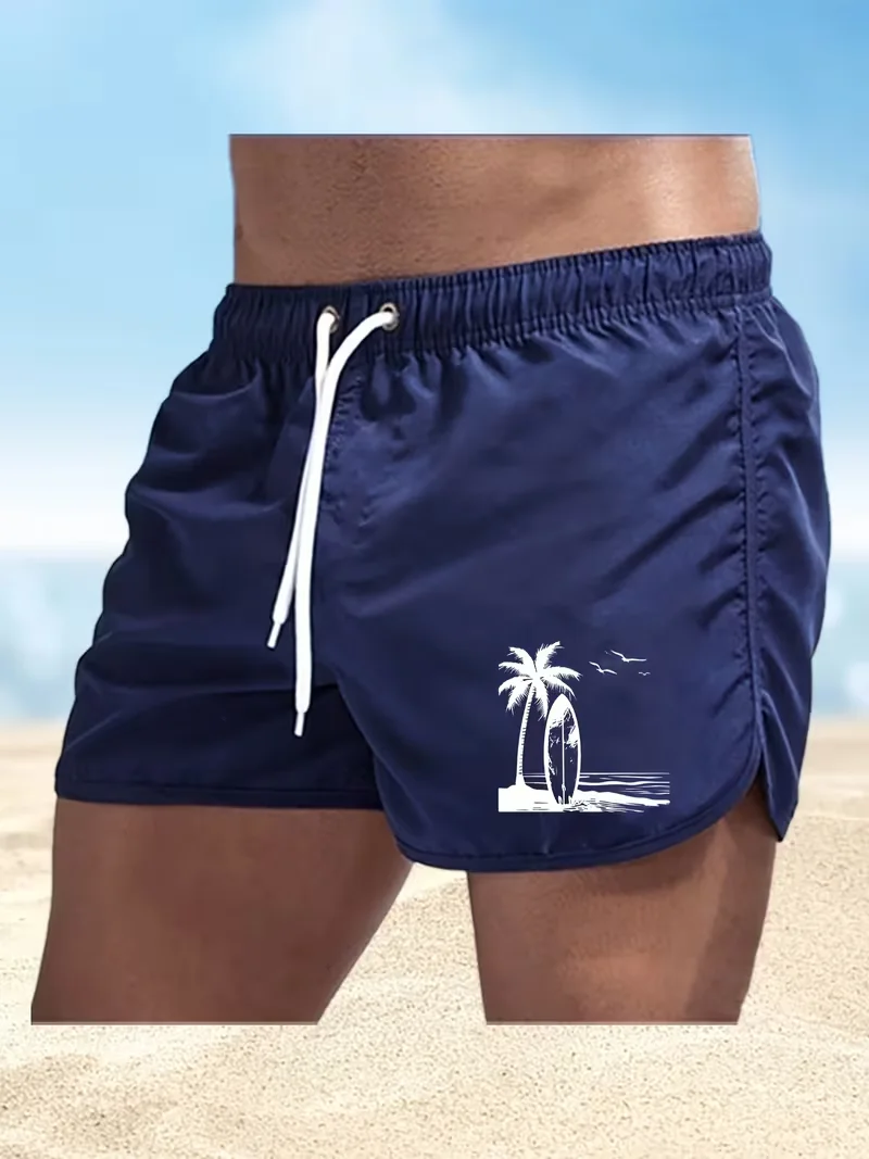 2026 صيف جديد الرجال السراويل الشاطئ السباحة تصفح التجفيف السريع تنفس الترفيه بطيئة الجري اللياقة البدنية فضفاض الرياضة قصيرة #5