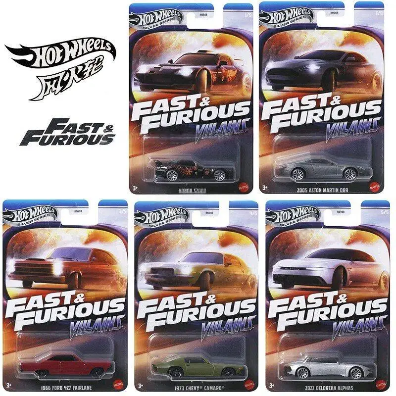 

Hot Wheels Fast & Furious Silver Series Villain Characters Diecast Cars, Speed Graphics 1:64 Alloy Toy Car Collectible Gift