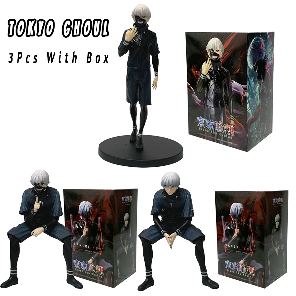 Heiße Ken Kaneki Sitzfigur Tokyo Ghoul Statue Actionfigur PVC-Statue Sammlermodell Spielzeug Geschenke