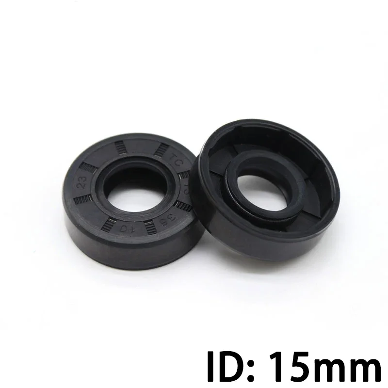 ID 15mm NBR Shaft Nitrile Rubber Oil Seal TC-15*22/24/25/26/28/30/32/35/40/42*5/7/8/10 Nitrile Double Lip Oil Seal