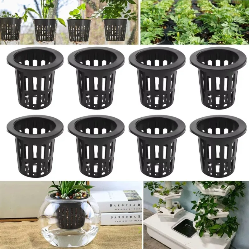 Hydroponic Colonization Mesh Soilless Plastic Basket Holder Vegetable  Plant Grow Net Nursery Pots Cup