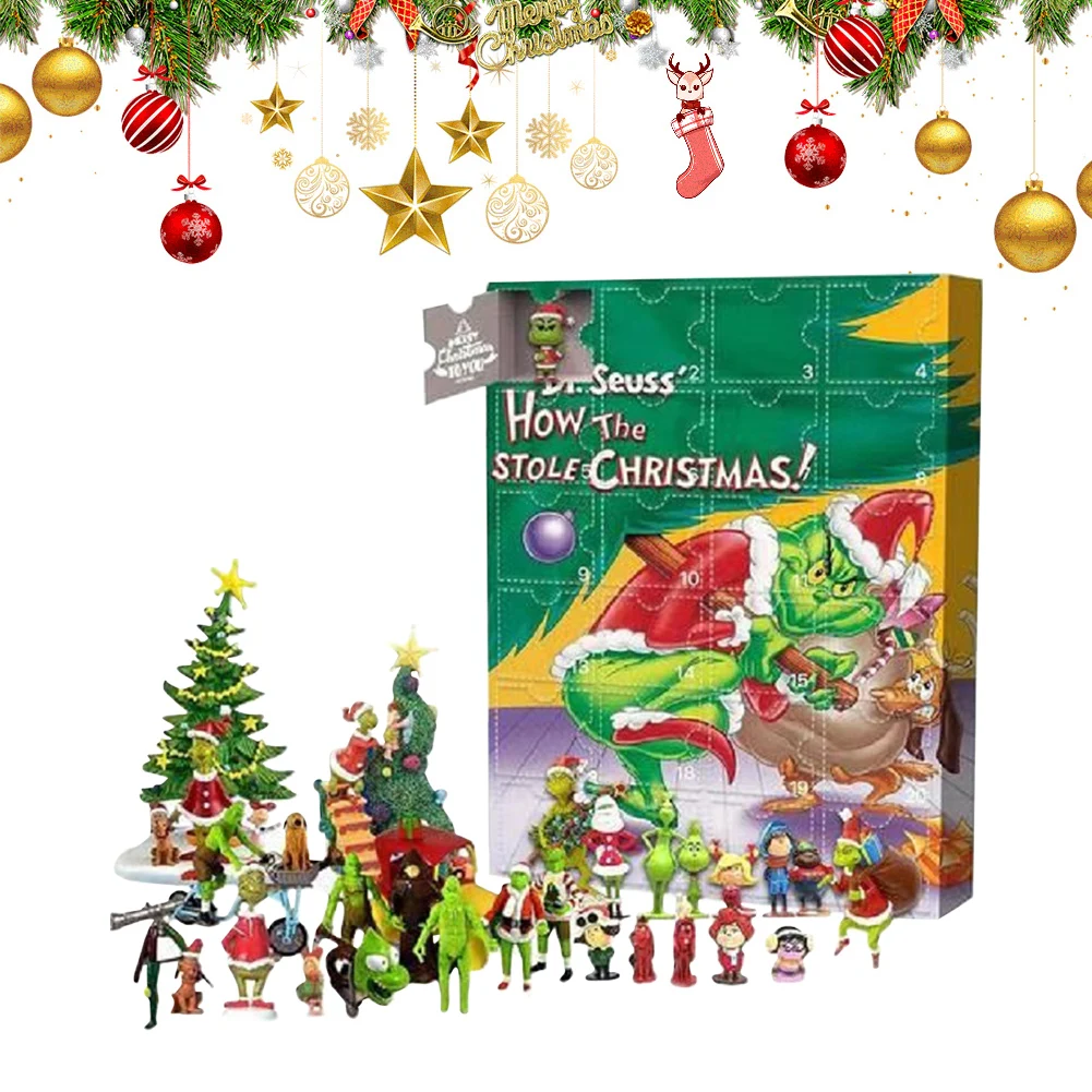 

Christmas Advent Calendar 2024 24 Day Christmas Countdown Calendar Grinch Christmas Advent Calendar with 24 Collectible Figures