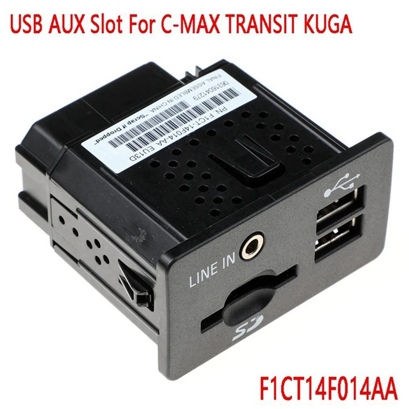 F1CT-14F014-AA ABS Audio Player USB Socket USB Interface AUX Audio Jack Car For Ford MACUS C-MAX TRANSIT KUGA