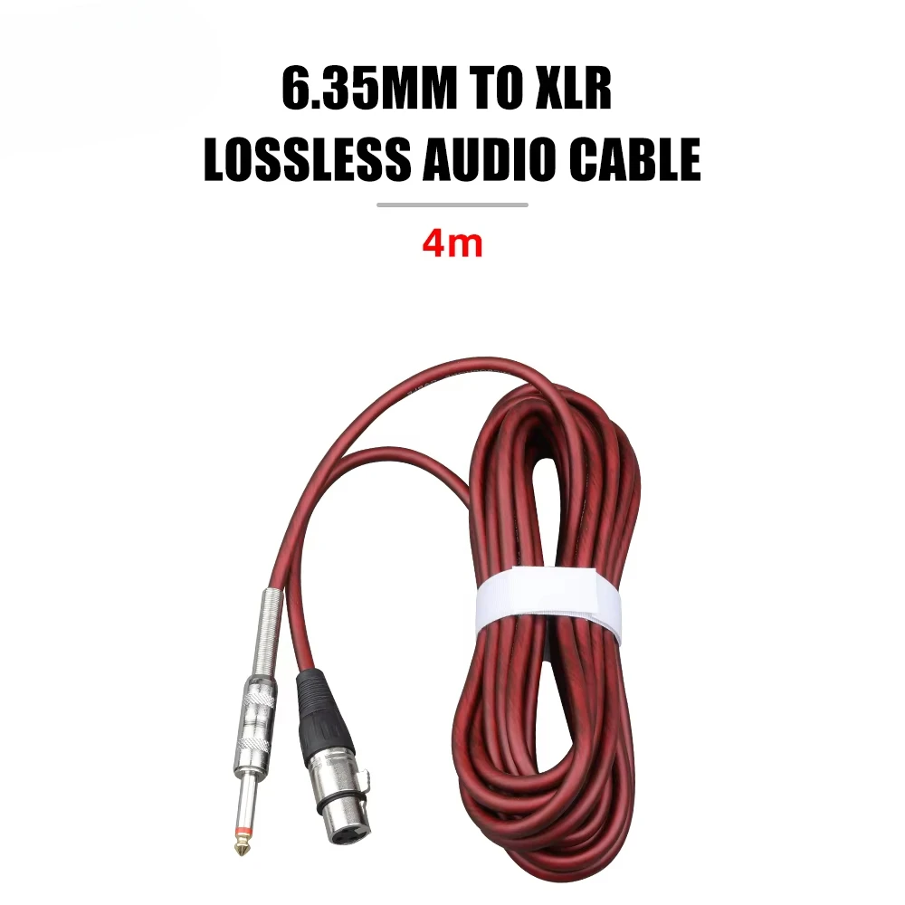 High Quality OFC Conductor 6.35mm TRS Stereo Male Jack to XLR 3P Female connector Microphone Cable