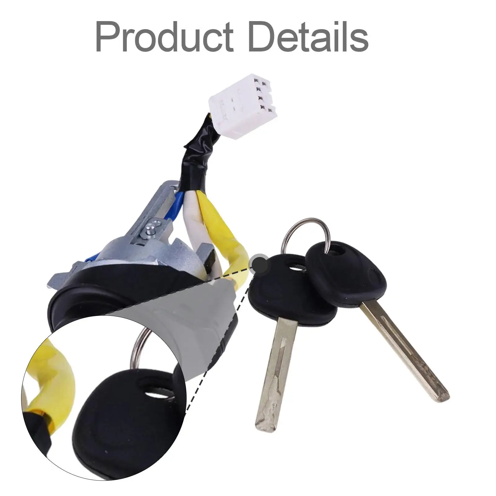 أسطوانة قفل الإشعال والباب 81900-2T040 مع مفتاحين متوافق مع كيا ريو