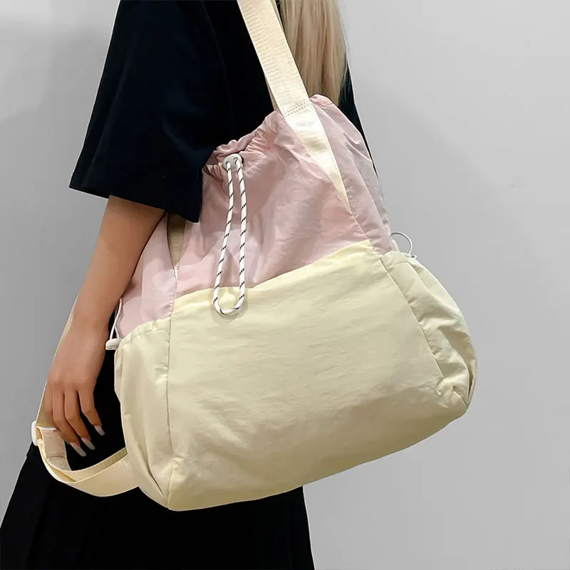 

New Couple Bags Lightweight Large Capacity Drawstring Backpacks Multi-Purpose Rucksack Minimalist Casual Style for Men Women