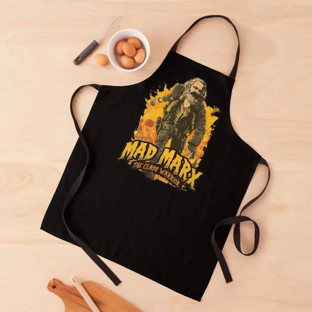 Mad Marx - The Class Warrior Apron Kitchen accessories Customizable For Kitchen Women Apron