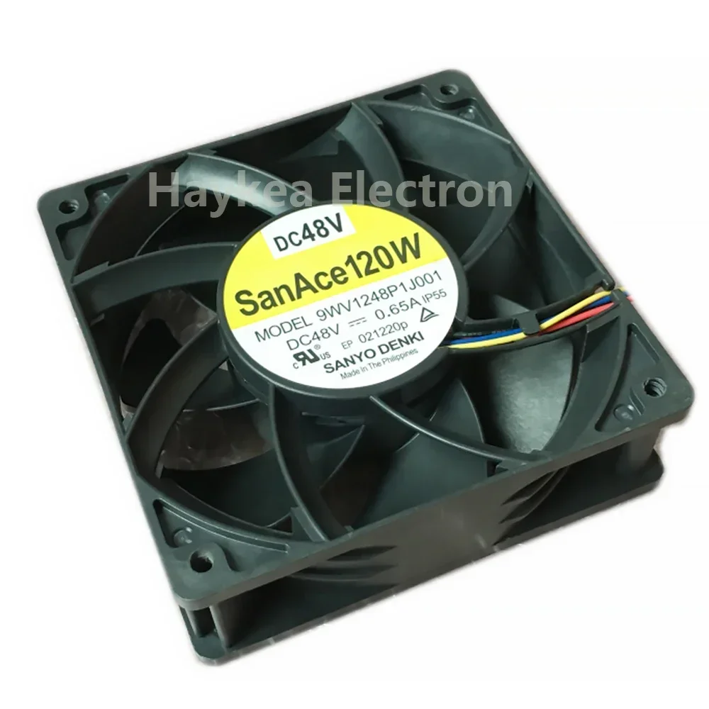 Original For Sanyo 9WV1248P1J001 12038 48V 0.65A 12CM IP55 waterproof cooling fan