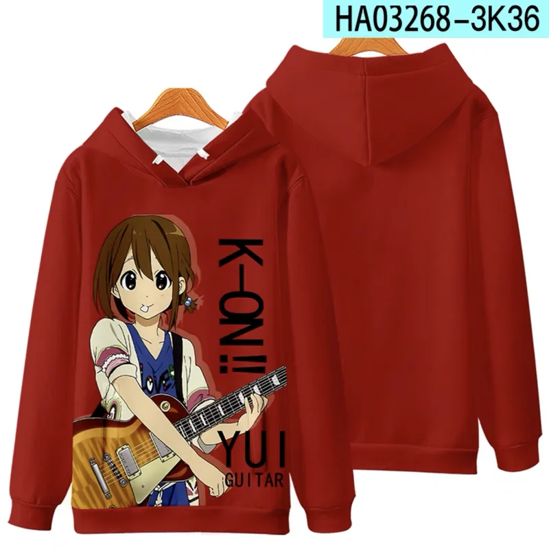 Print Cute K-ON! 3D ing Men/Women Autumn Fashion Japanese Anime Hoodies Sweatshirt Long Sleeves Pollover Plus Size Men-Clothes