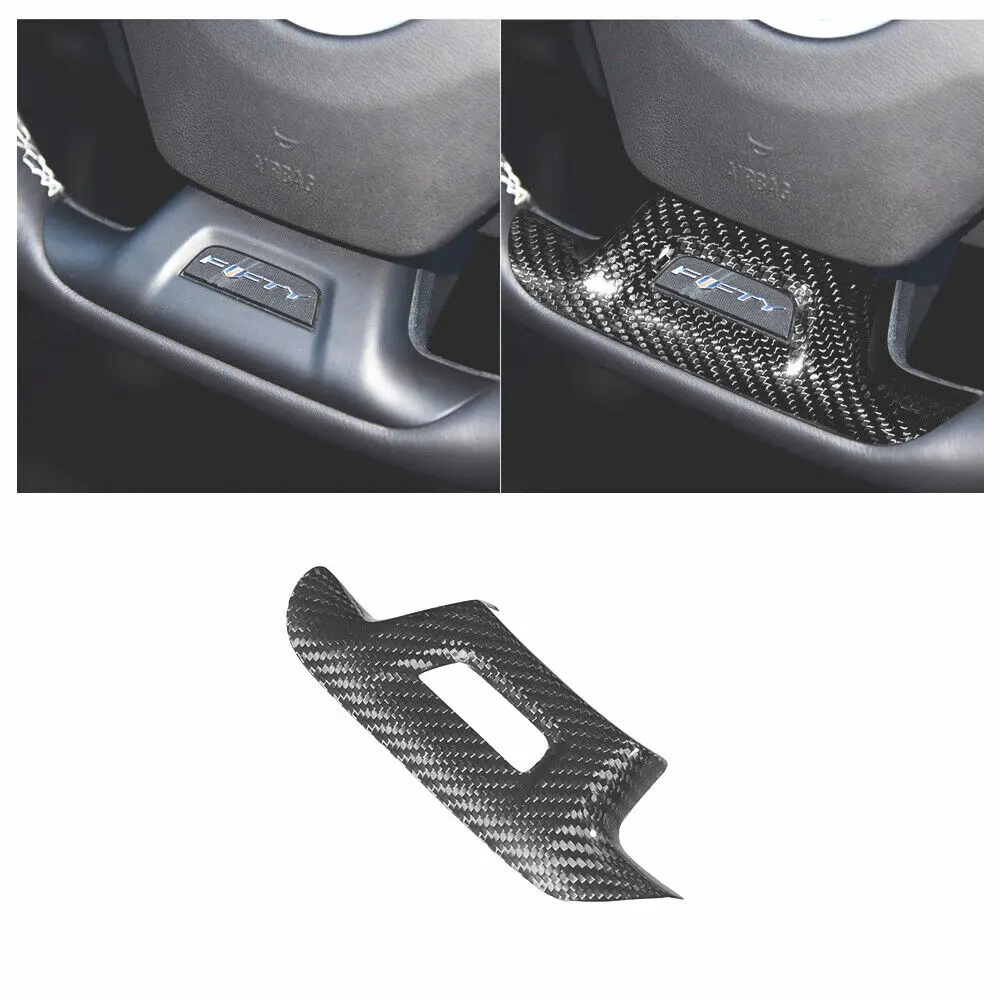 

WXZOS Carbon Fiber Steering Wheel Lower Trim For Chevrolet Camaro Bumblebee 2017-2020