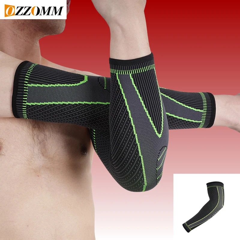 

1PC Elastic Fabric Protective Elbow Braces Arm Support for Tendonitis, Tennis Elbow, Non-Slip Breathable Compression Arm Sleeves