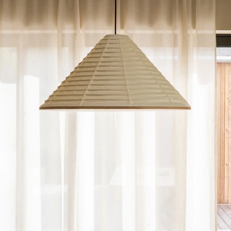 Noguchi Rice Paper Pendant Lamp Nordic cone lamp Vertigo LED Living Room Hotel B&B Lighting Retro wabi sabi Dining Lamp