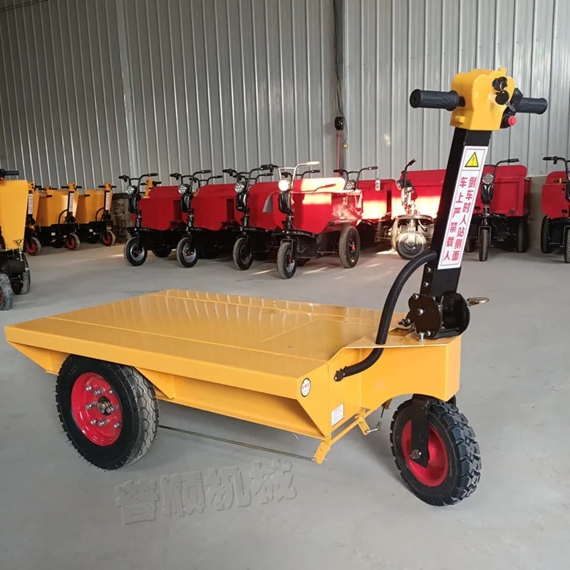Supply construction site push-pull aerated block brick transportation three-wheeled electric flatbed pusher