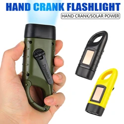 Torch Lantern LED Flashlight Tent Light Portable Professional Hand Crank Dynamo Solar Power for Outdoor Camping Mountaineering