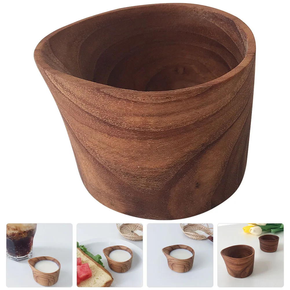 

Мини-ретро деревянная чашка ручной работы из натурального массива дерева для питья молока, кофе, чай, кружка для завтрака, деревянная маленькая кружка