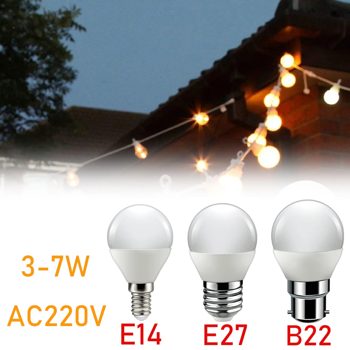 

1-10PCS LED Mini Bulb E27 B22 E14 3W-7W AC220V High Lumen No Strobe Warm White Light Suitable for House Toilet Kitchen