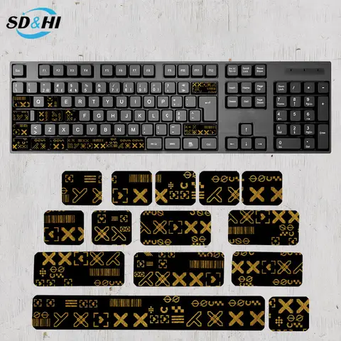 SIKAKEYB 4-färgade 102 tangenter PBT-tangentknappar matt transparent Väggtjocklek 1,8 mm OEM-profil 61/64/68/84 tangenter för MX Cherry mekaniska 10 best sales klistermärke med tangentbord - №4