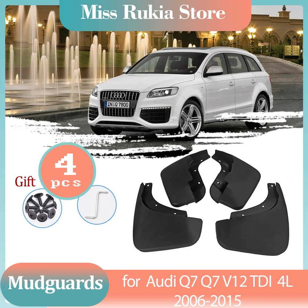 Mud Flaps for Audi Q7 4L MK1 Q7 Sport V12 TDI 2006~2015 2007 2008 2009 2010 2011 2012 Mudguards Splash Guards Fender Accessories