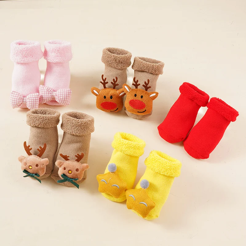 

Newborn Photography Socks Baby Cute Cartoon Decoration Beautiful Performance Infant Photo Floor Non Slip Socks Rubber Soles