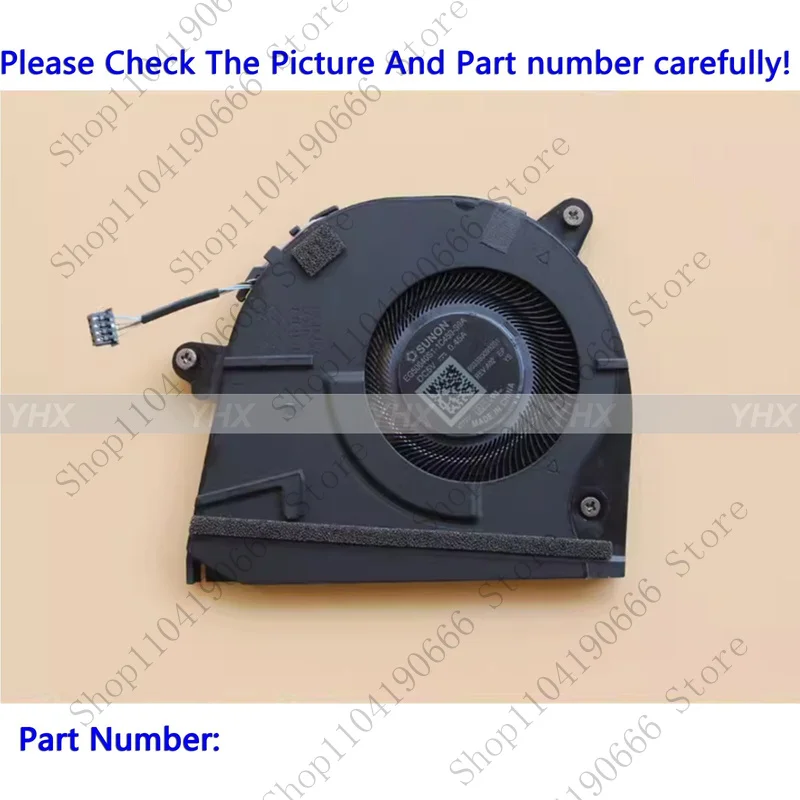 

Notebook computer components New For HP EliteBook 835 G9 X13 R7-6800U CPU Cooling Fan Cooler.