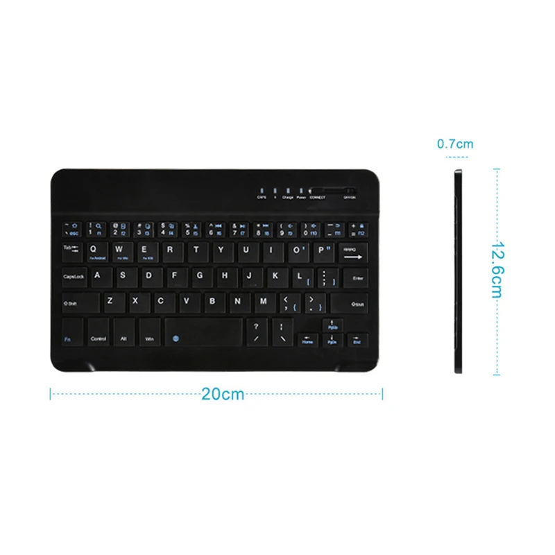 7 Inch Wireless Keyboard Mini Bluetooth-compatible Keyboard for PC Tablet Phone Rechargeable Noiseless Keyboards