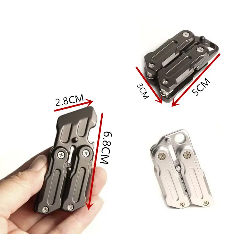 Metal Magnetic Fidget Coin EDC Adult Multifunctional Crowbar Slider Decompression Toy Anxiety Stress Relief Gift